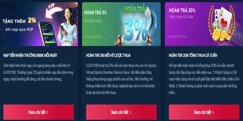 Các chương trình khuyến mãi casino hấp dẫn